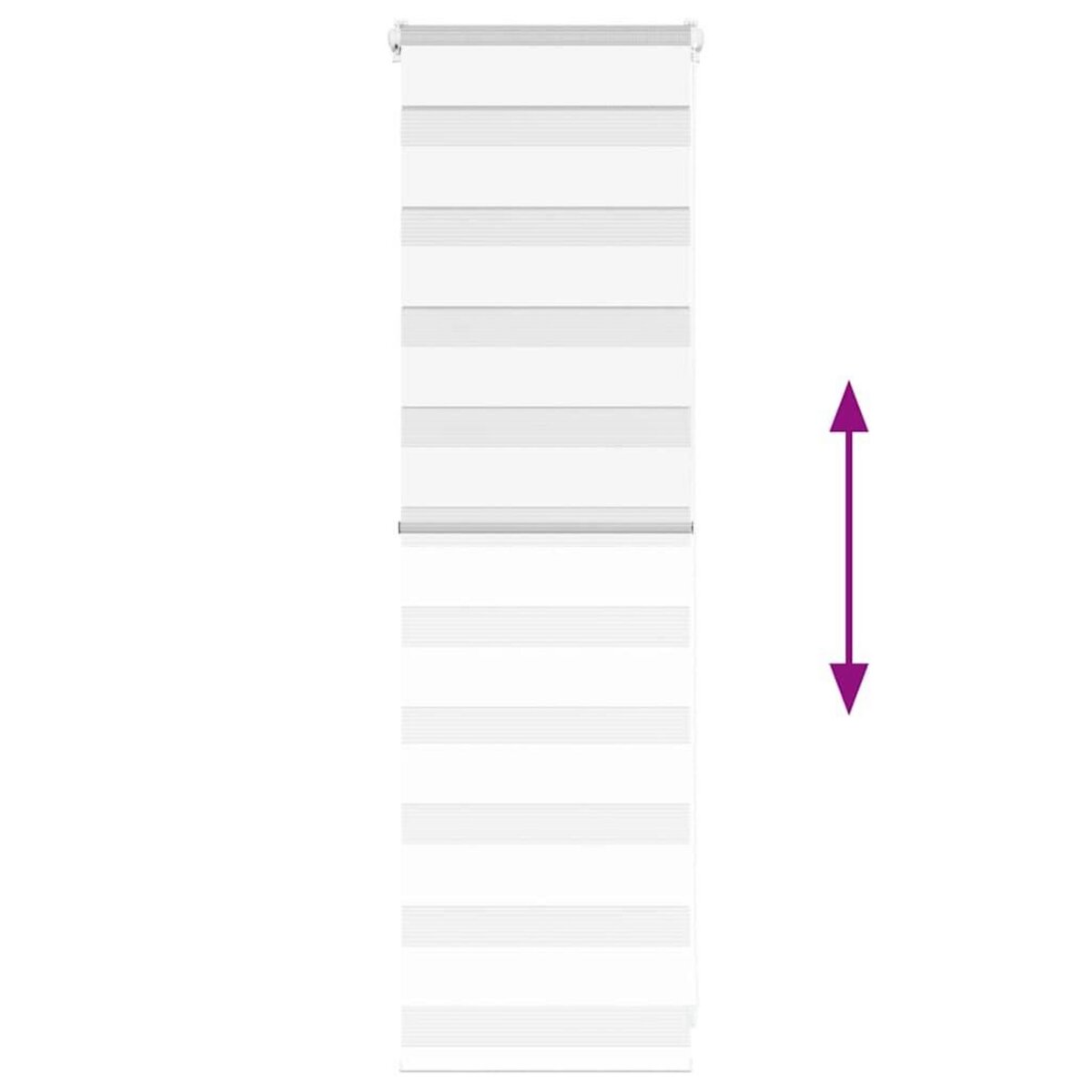 VIDAXL Store zebre blanc 50x100 cm largeur du tissu 45,9 cm polyester