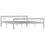 Voir la diapositive 2 : VIDAXL Cadre de lit sans matelas gris et blanc metal 180x200 cm