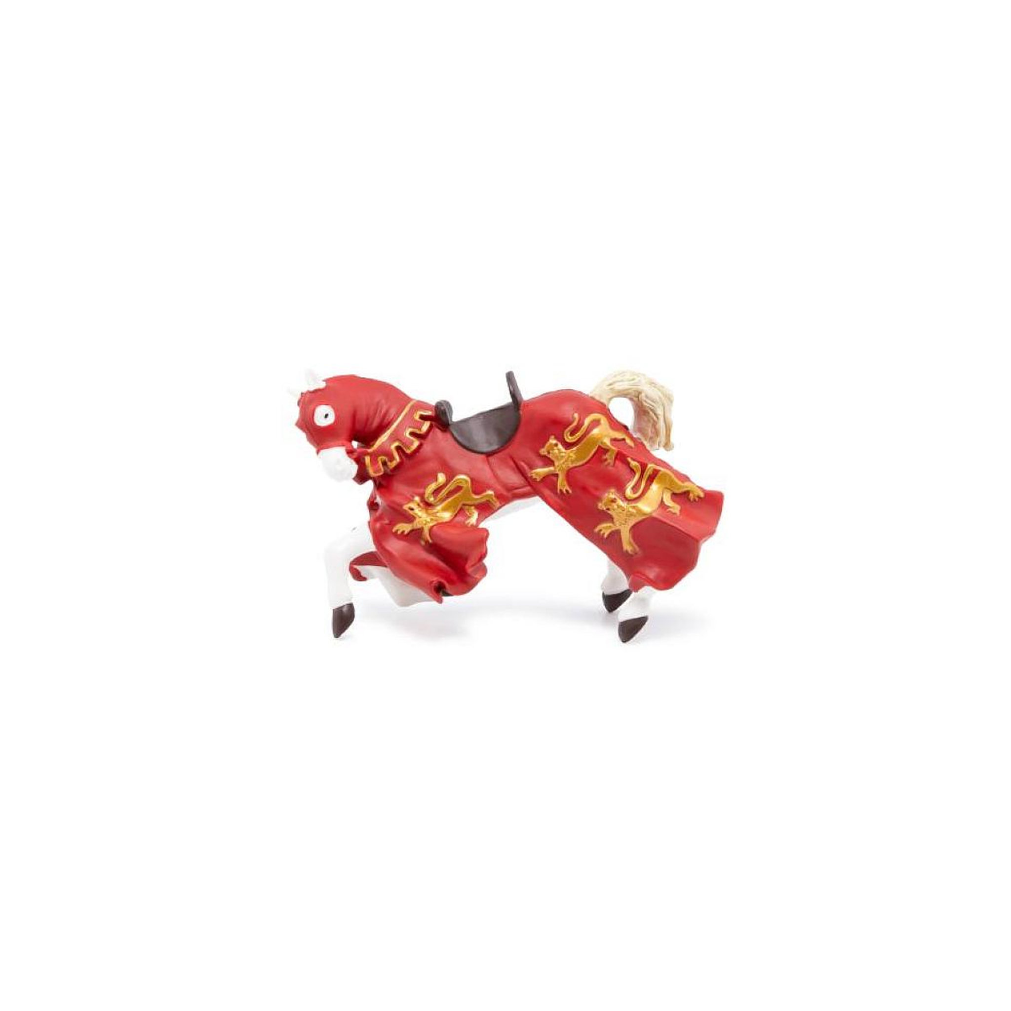 Voir la diapositive 5 : Papo 39340 - Cheval du roi richard rouge -