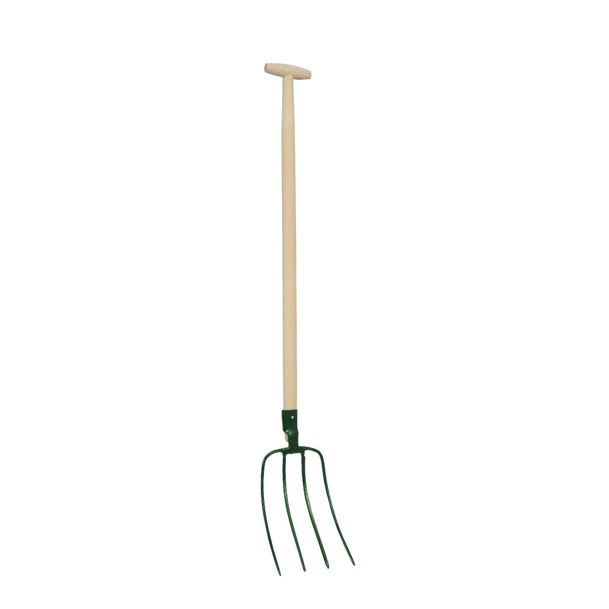 Voir la diapositive 1 : GARDENSTAR Fourche à fumier - Bois et acier