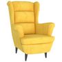 Voir la diapositive 2 : VIDAXL Fauteuil jaune moutarde velours
