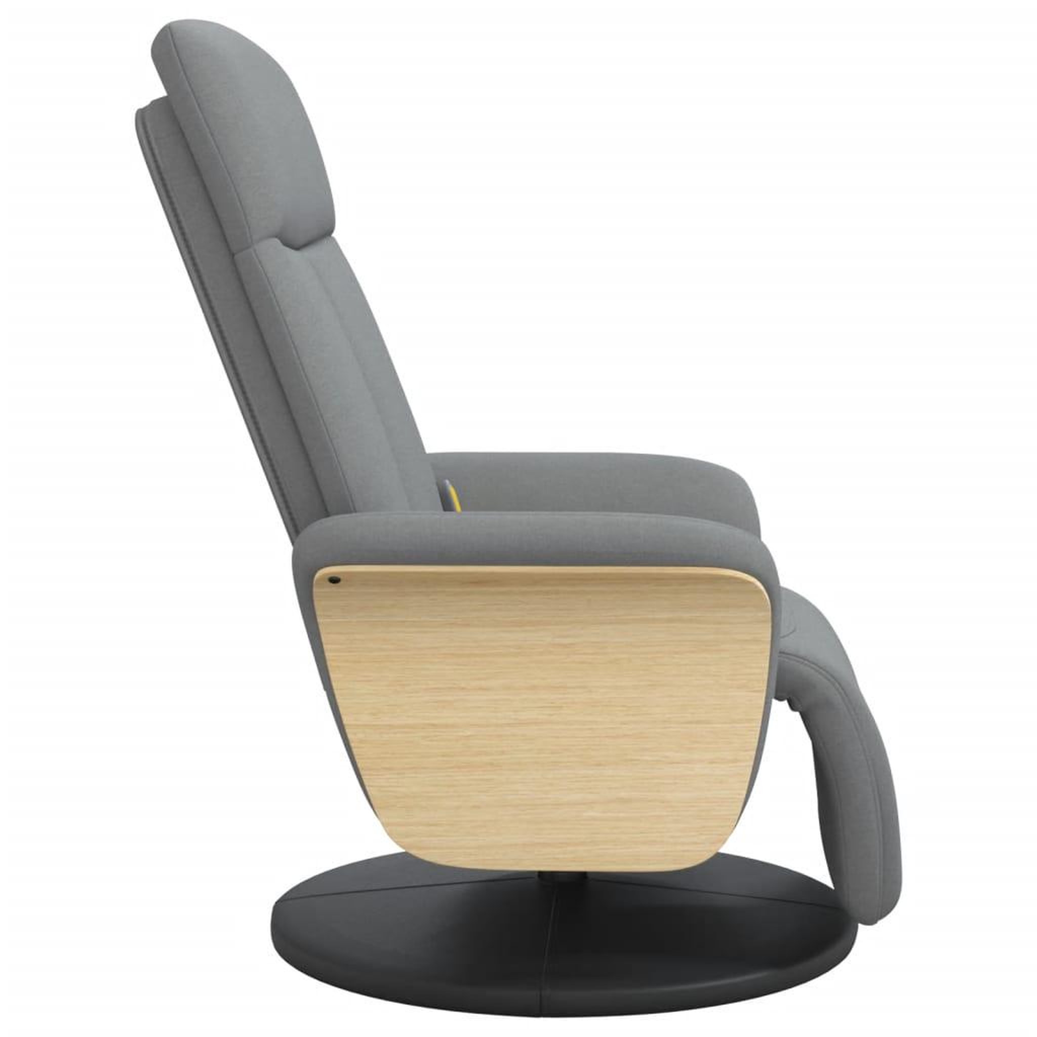 Voir la diapositive 4 : VIDAXL Fauteuil inclinable de massage et repose-pieds gris clair tissu