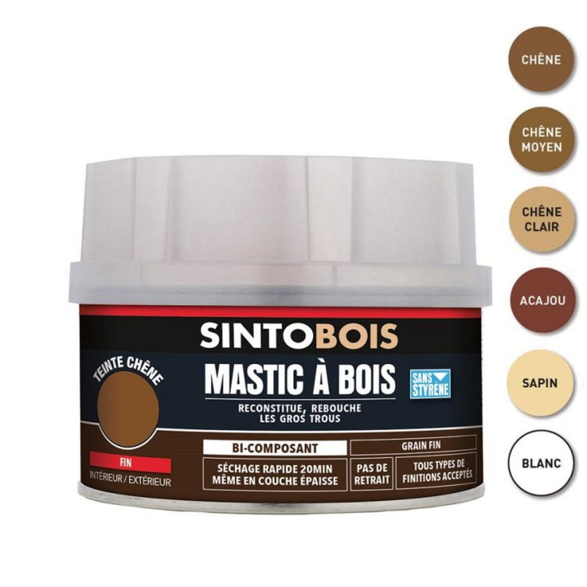 SINTO SA Mastic à bois SINTOBOIS fin sapin 570g SINTO 33881