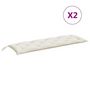 Voir la diapositive 4 : VIDAXL Coussins de banc de jardin lot de 2 creme melange tissu