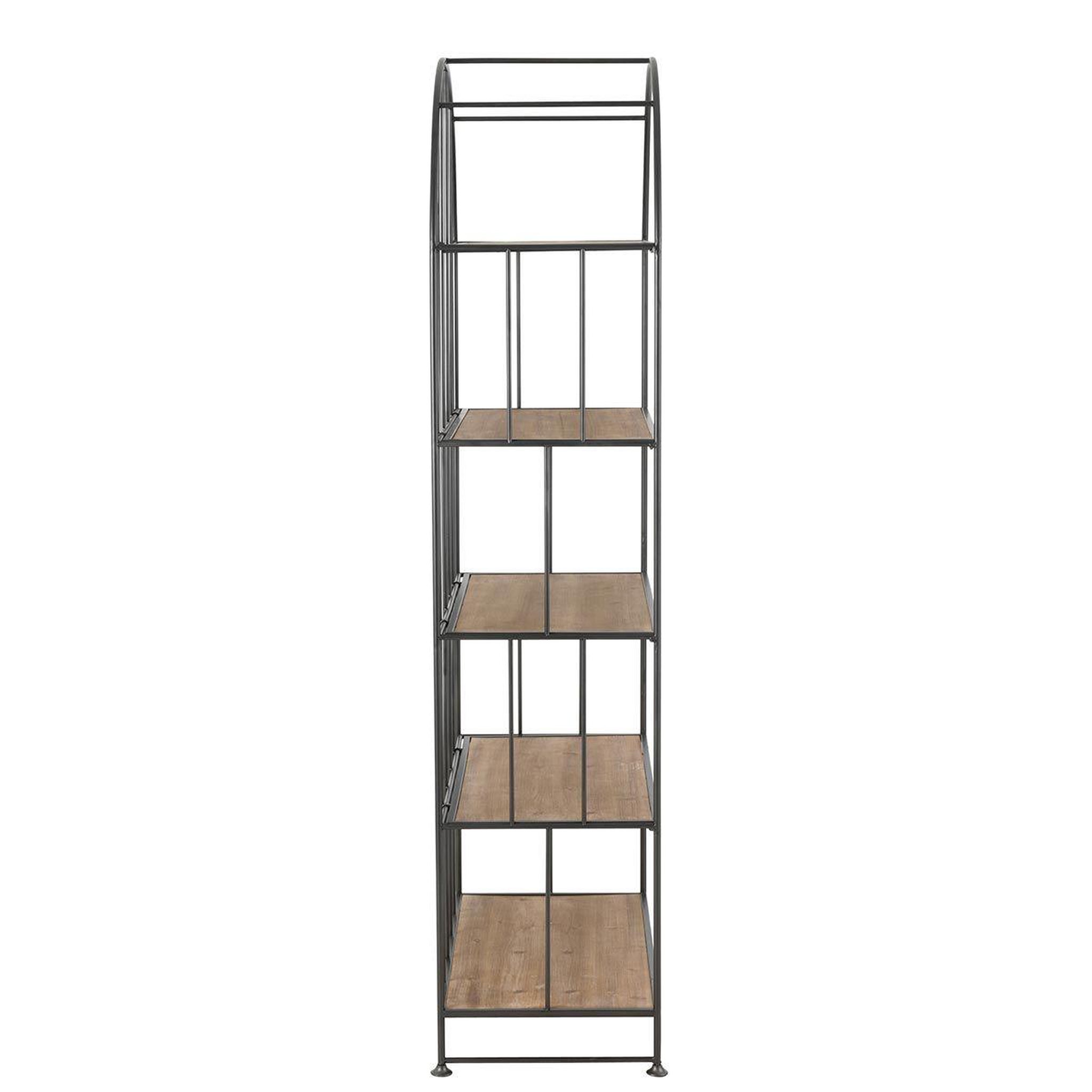 Voir la diapositive 5 : J-LINE Lot de 2 Étagères Déco  Carambo  182cm Marron