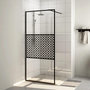 Voir la diapositive 1 : VIDAXL Paroi de douche avec verre ESG transparent 80x195 cm Noir