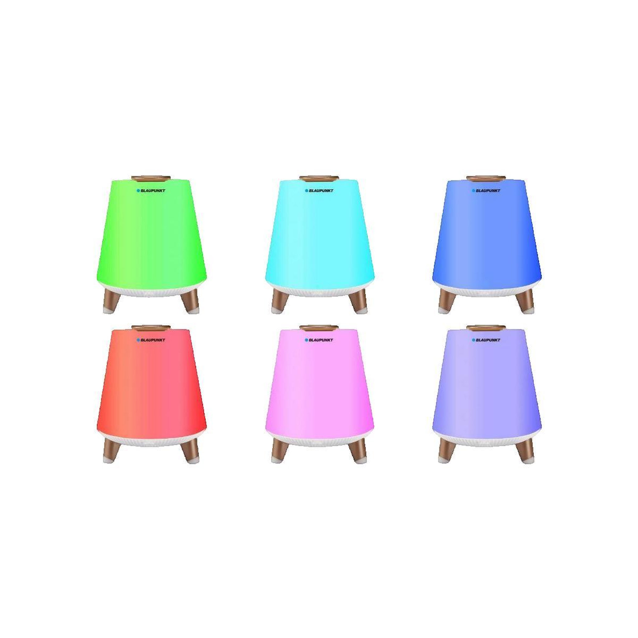 Voir la diapositive 2 : BLAUPUNKT Haut-parleur portable Bluetooth Blaupunkt BT25LAMP avec éclairage LED 360° blanc