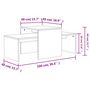 Voir la diapositive 6 : VIDAXL Ensemble de table basse Gris beton 100x48x40 cm Bois ingenierie