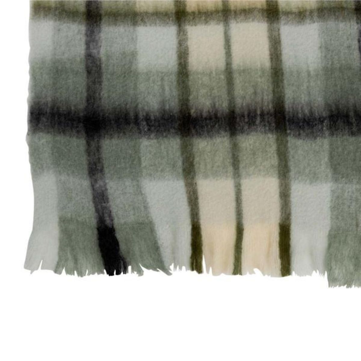 Paris Prix Plaid Déco  Quadrillé  136x190cm Marron & Blanc