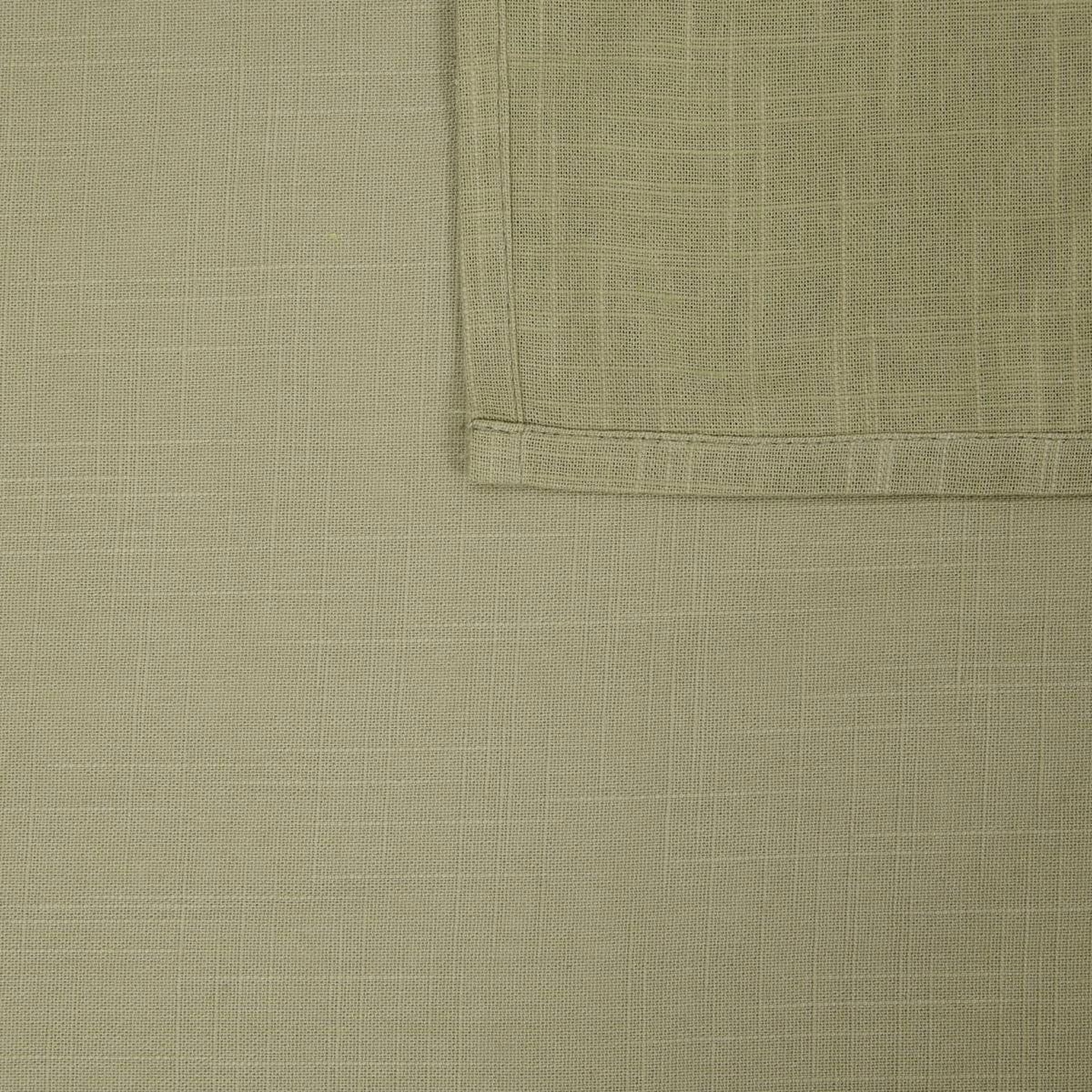Voir la diapositive 2 : ATMOSPHERA Nappe brodé en coton  joy  150x250cm kaki