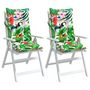 Voir la diapositive 4 : VIDAXL Coussins de chaise a dossier haut lot de 2 multicolore