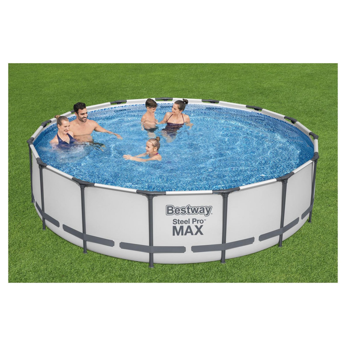 BESTWAY Piscine tubulaire ronde - 457x107cm - STEEL PRO MAX™