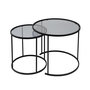 Voir la diapositive 1 : Habitat et Jardin Lot de 2 tables basses en métal  Aurum  - 80 x 80 x 43 cm - Noir Gris