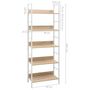 Voir la diapositive 6 : VIDAXL Bibliotheque a 5 niveaux chene 60x27,6x158,5 cm bois ingenierie