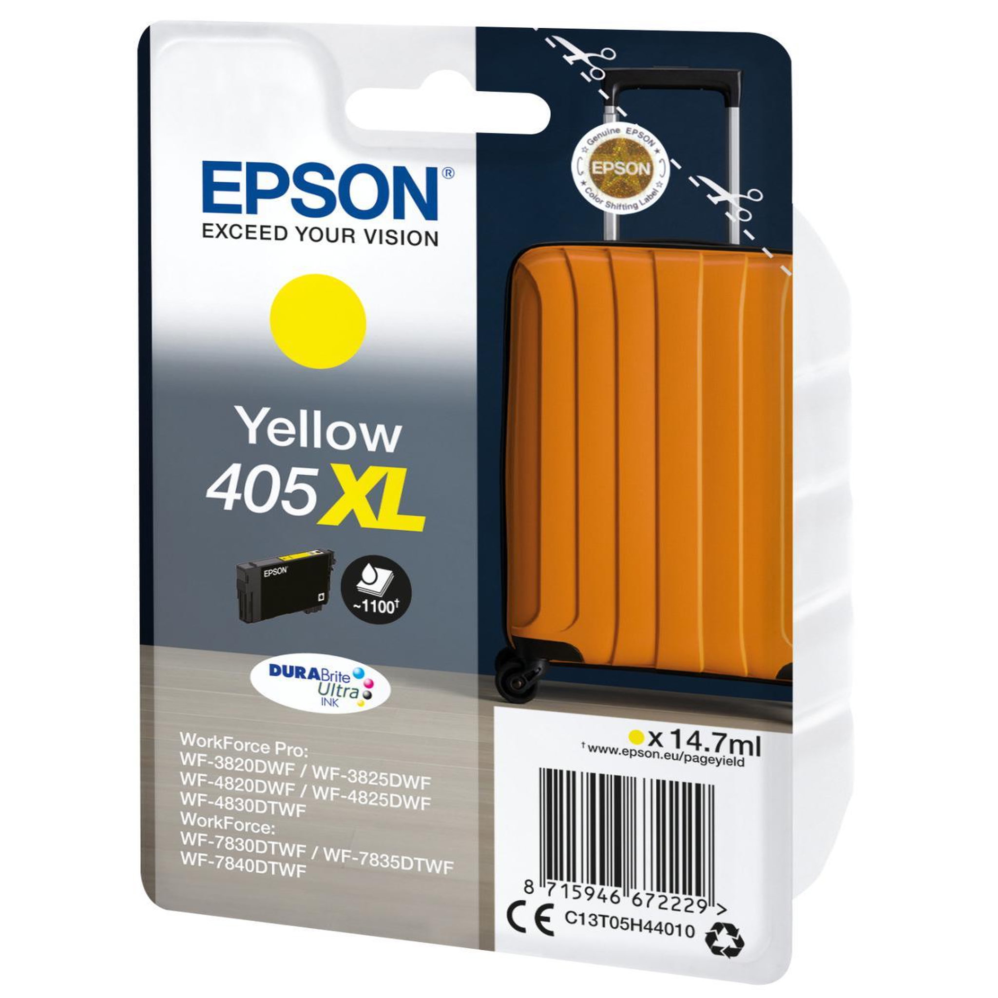 Voir la diapositive 3 : Epson Cartouche d encre Epson Valise 405 XL Jaune