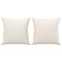 Voir la diapositive 2 : VIDAXL Coussins decoratifs lot de 2 Creme 40x40 cm Similicuir