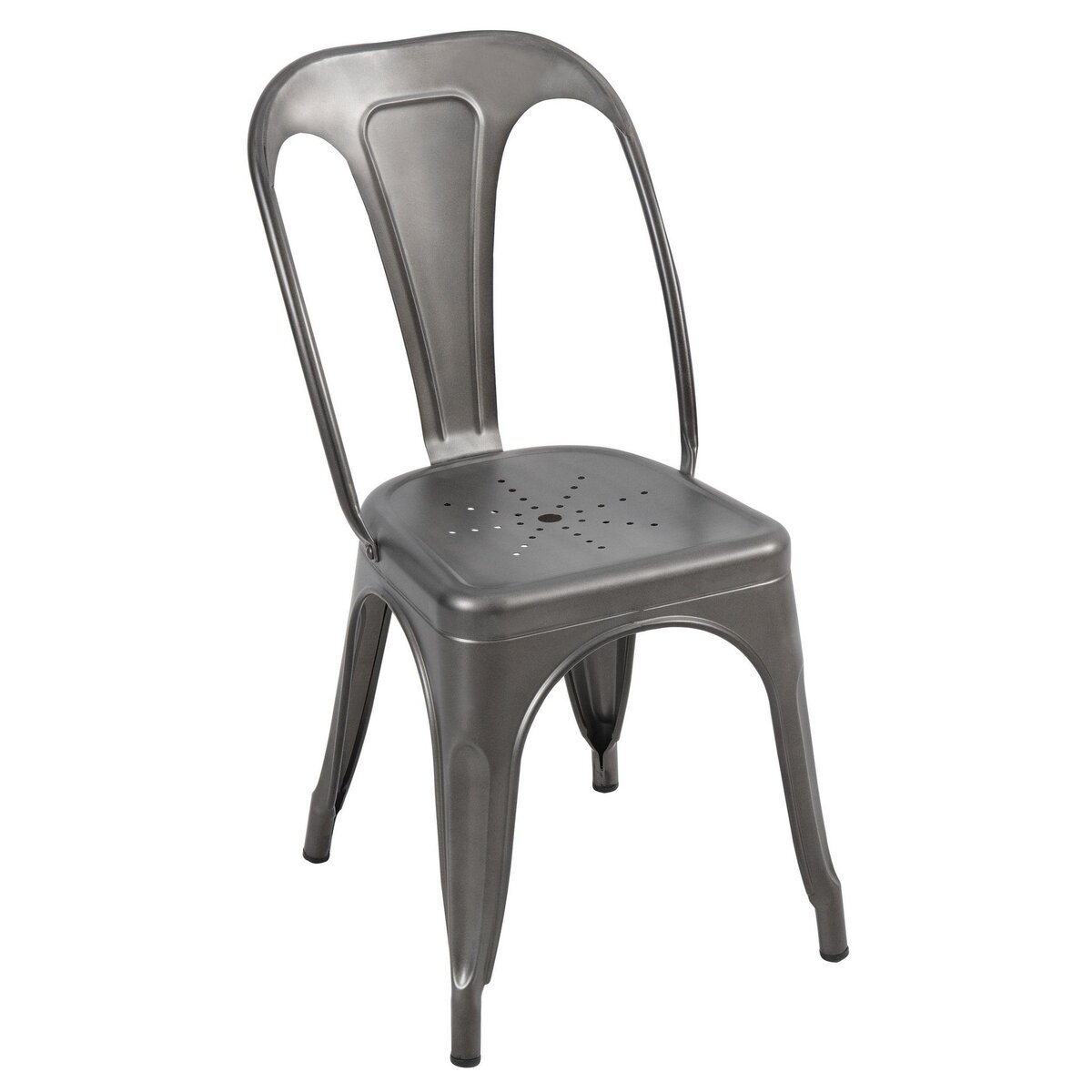 Rendez vous déco Lot de 2 chaises en métal chromé - Indus