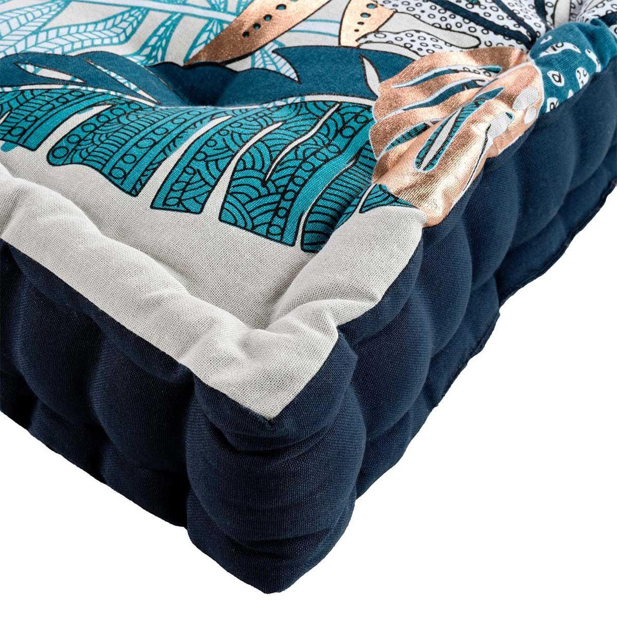 Voir la diapositive 2 : Douceur d'Intérieur Coussin de sol imprimé  alianor  45x45cm naturel