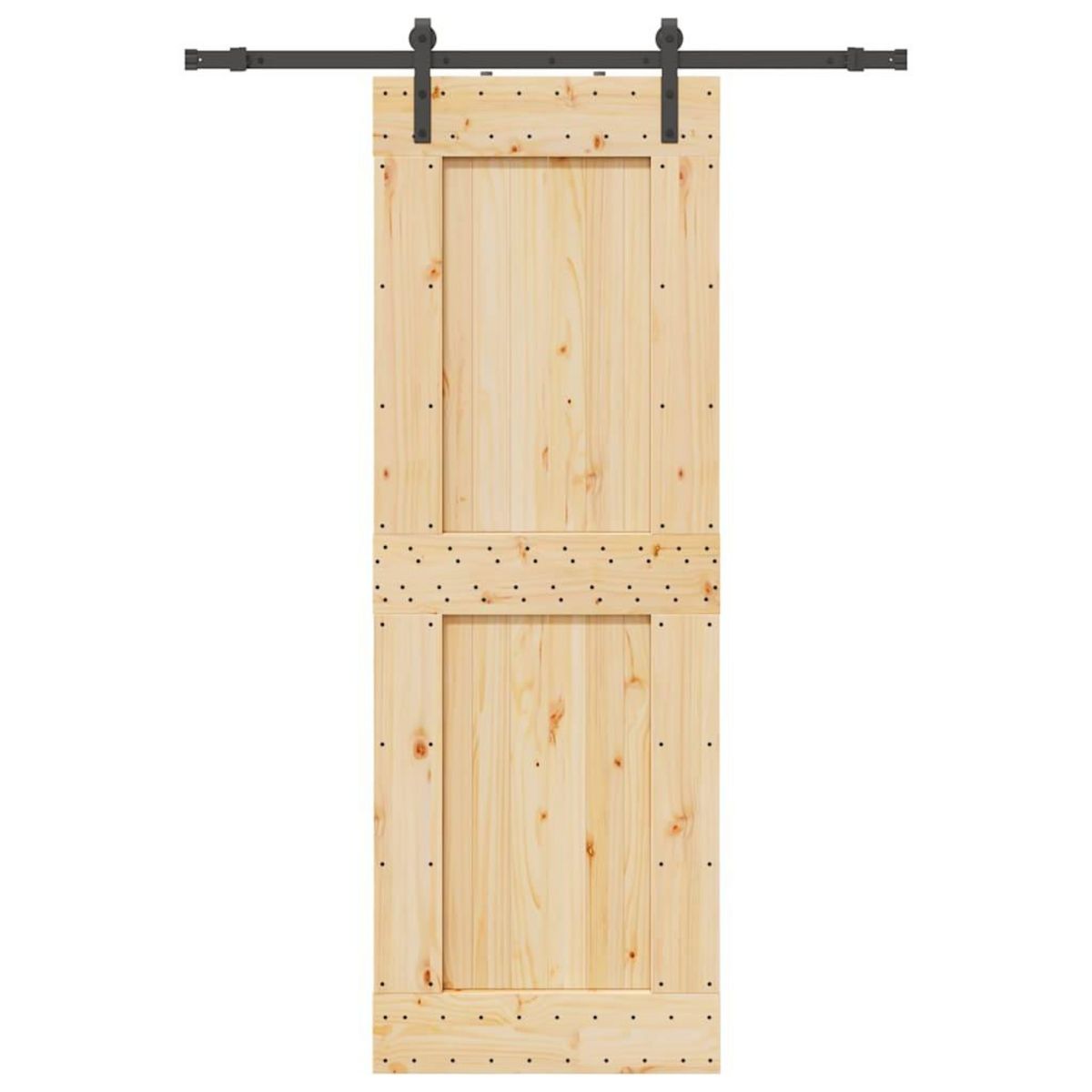 VIDAXL Porte coulissante et kit de quincaillerie 85x210 cm pin massif