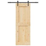 VIDAXL Porte coulissante et kit de quincaillerie 85x210 cm pin massif