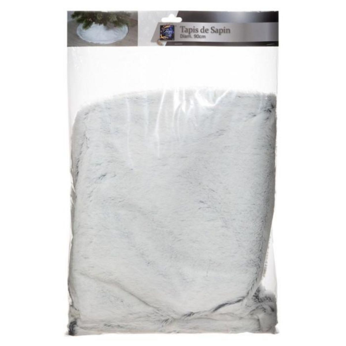 FEERIC LIGHT & CHRISTMAS Tapis pour Sapin  Fourrure  90cm Gris