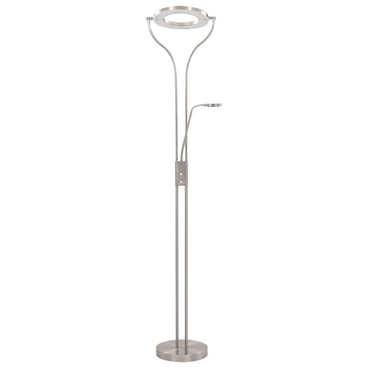 VIDAXL Lampadaire 18 W argente 180 cm variable