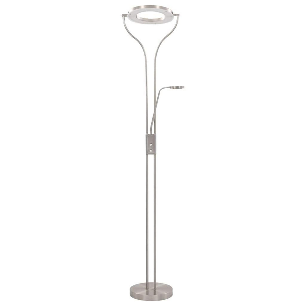 VIDAXL Lampadaire 18 W argente 180 cm variable