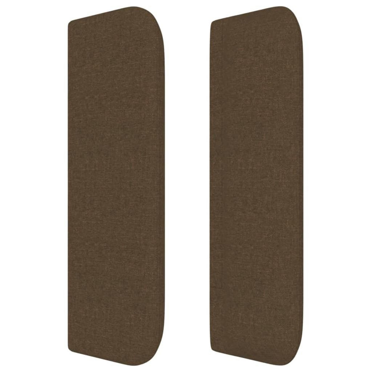 VIDAXL Tete de lit avec oreilles Marron Fonce 103x16x78/88 cm Tissu