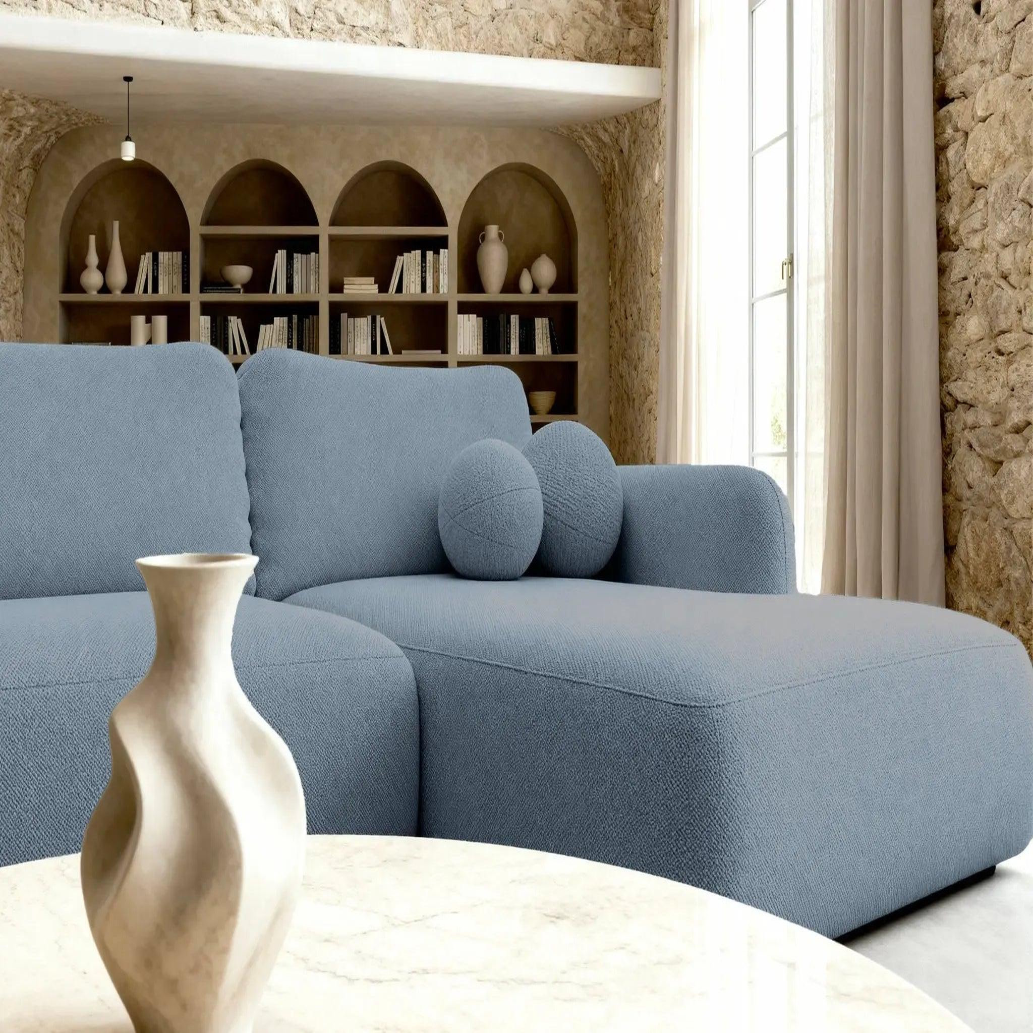 Voir la diapositive 4 : CASANOVA PARIS Gigi - canapé d'angle convertible tissu bouclette