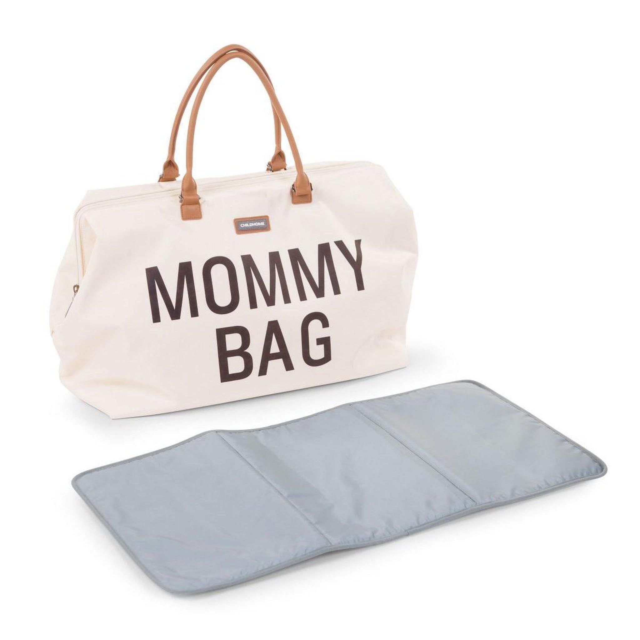Voir la diapositive 2 : CHILDHOME Mommy Bag Sac A Langer Ecru Noir