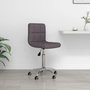 Voir la diapositive 1 : VIDAXL Chaise pivotante de bureau Taupe Tissu