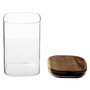 Voir la diapositive 2 : FIVE Bocal en Verre  Hermet  1L Transparent & Marron