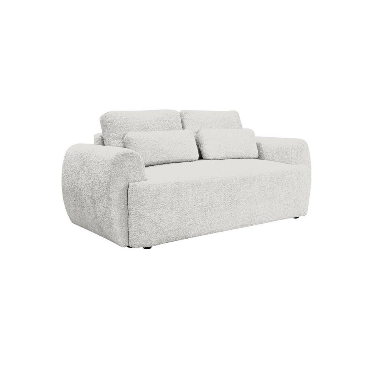 BEST MOBILIER Mahina - canapé droit 2 places - en tissu bouclette