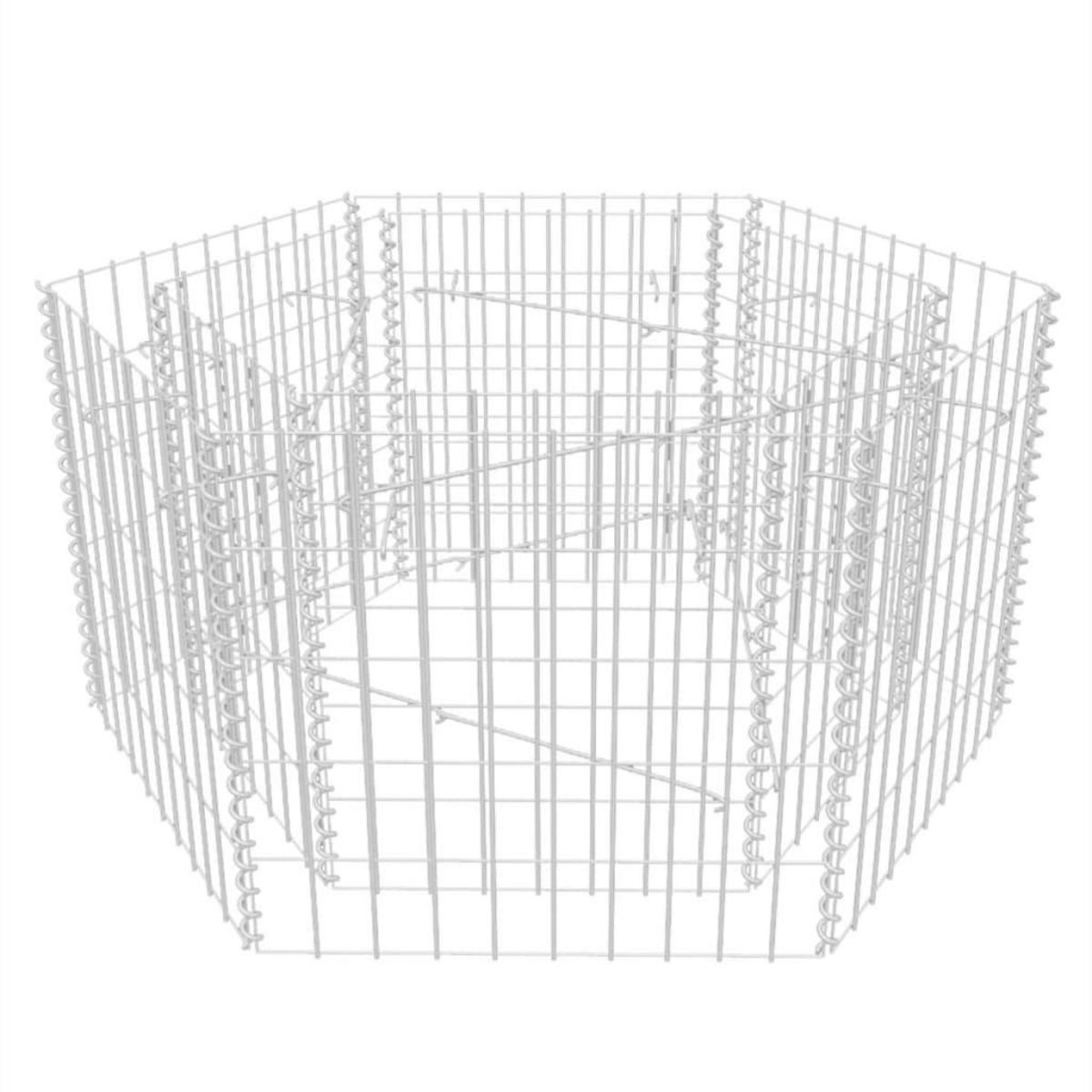 VIDAXL Lit sureleve a gabion hexagonale 100 x 90 x 50 cm