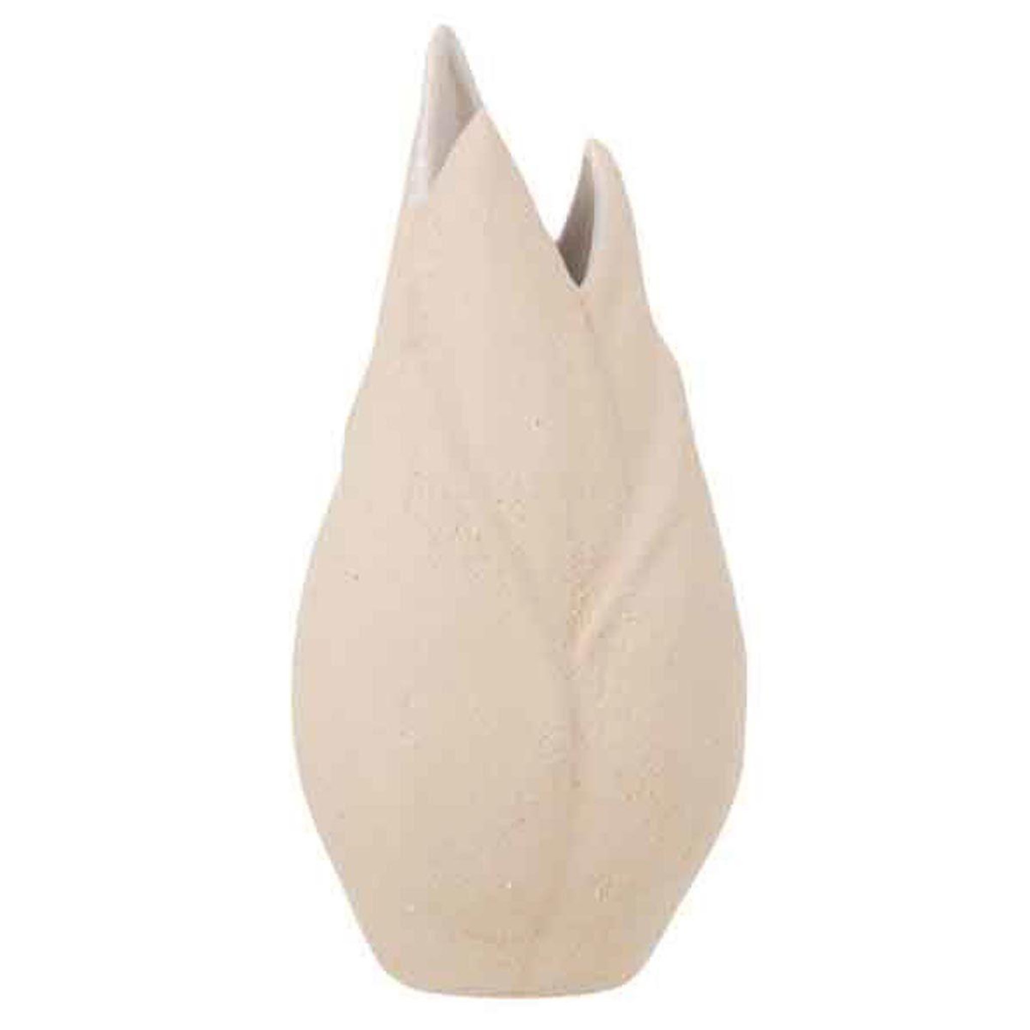 J-LINE Vase design en céramique  adema  25cm beige