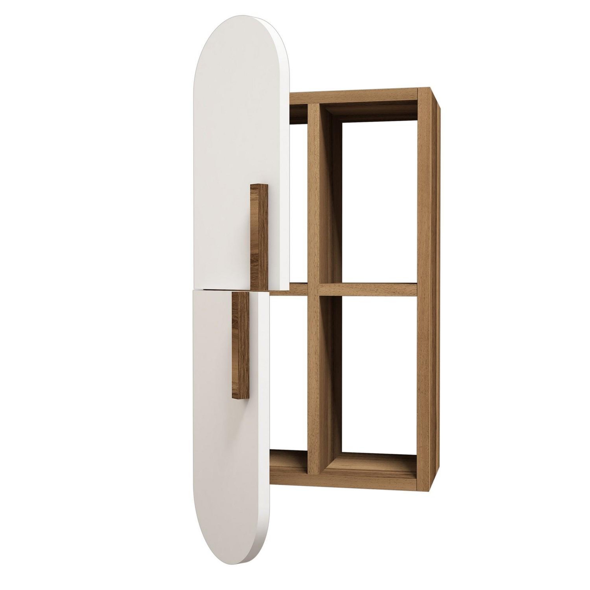 Habitat et Jardin Étagère murale en bois  rose  - 35 x 22 x 60 cm - noyerblanc