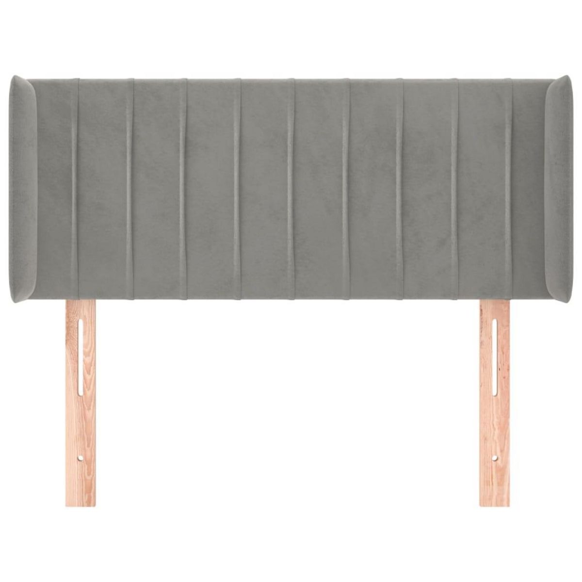 VIDAXL Tete de lit avec oreilles Gris clair 103x16x78/88 cm Velours