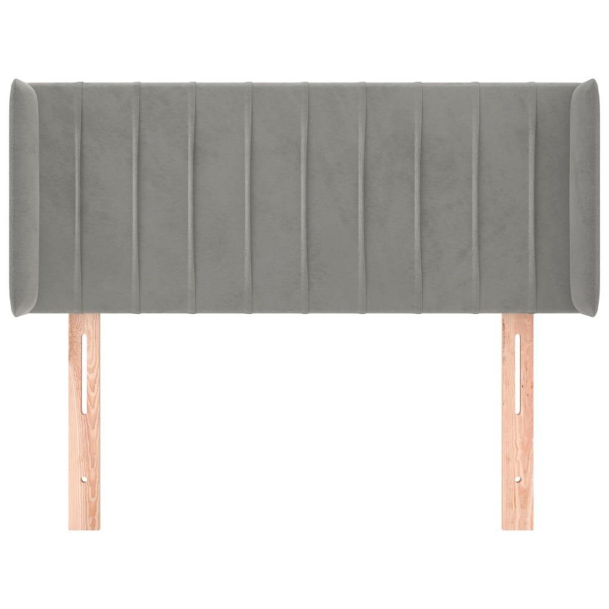 VIDAXL Tete de lit avec oreilles Gris clair 103x16x78/88 cm Velours
