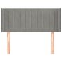 Voir la diapositive 3 : VIDAXL Tete de lit avec oreilles Gris clair 103x16x78/88 cm Velours