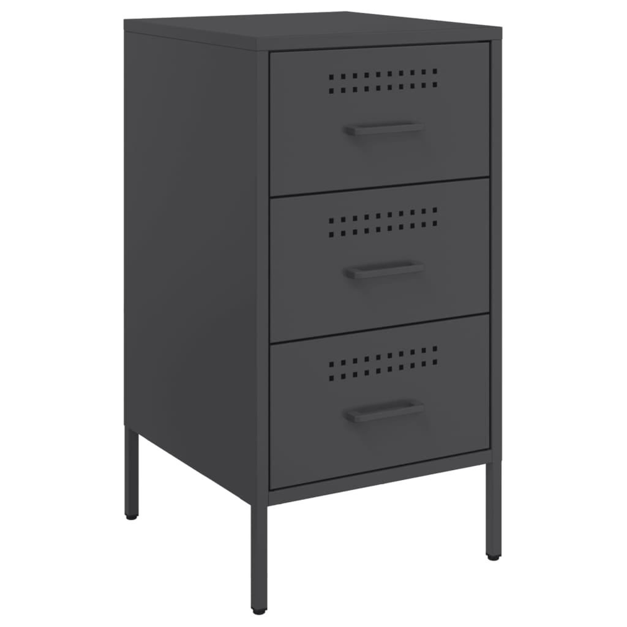 Voir la diapositive 5 : VIDAXL Tables de chevet 2 pcs noir 36x39x68 cm acier