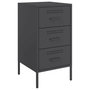 Voir la diapositive 5 : VIDAXL Tables de chevet 2 pcs noir 36x39x68 cm acier