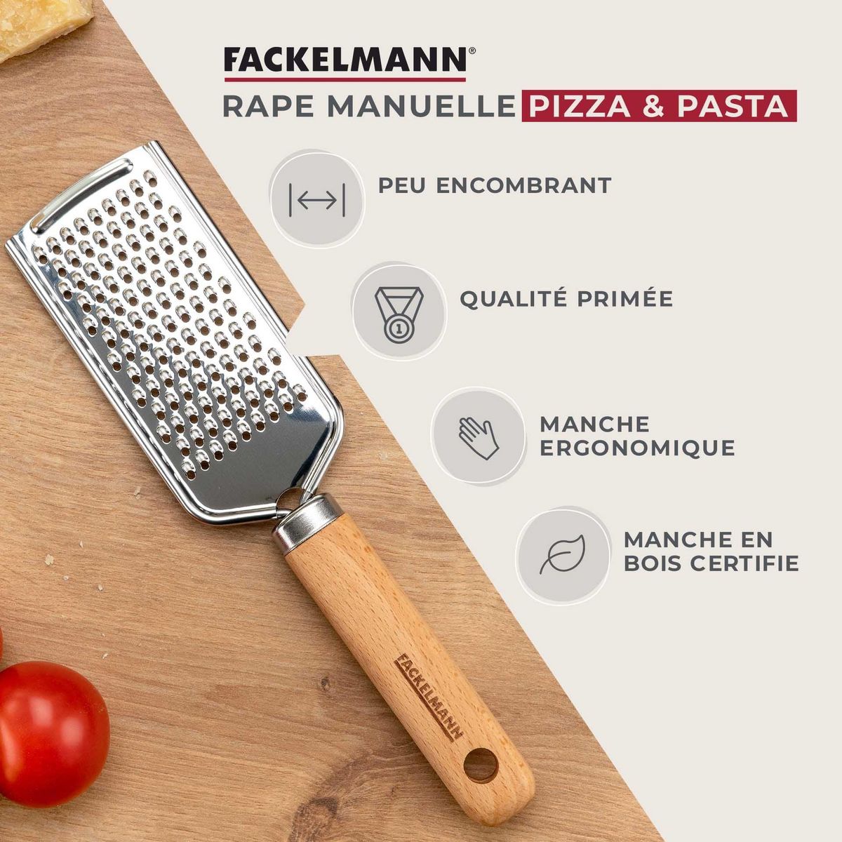 Fackelmann Râpe à fromage manuelle 22 cm Fackelmann Pizza & Pasta