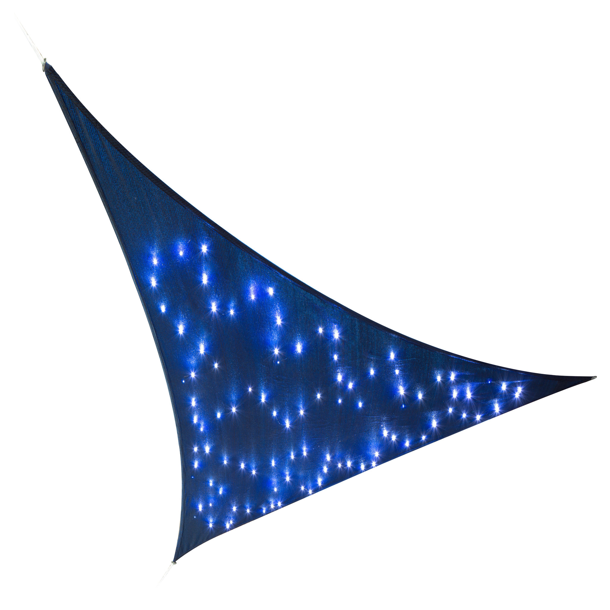 Voir la diapositive 2 : JARDILINE Voile d'ombrage triangulaire avec led ciel étoilé 3m ardoise