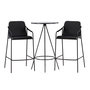 Voir la diapositive 1 : Paris Prix Ensemble Table de Bar & 2 Chaises  Bistro & Tvist  105cm Noir