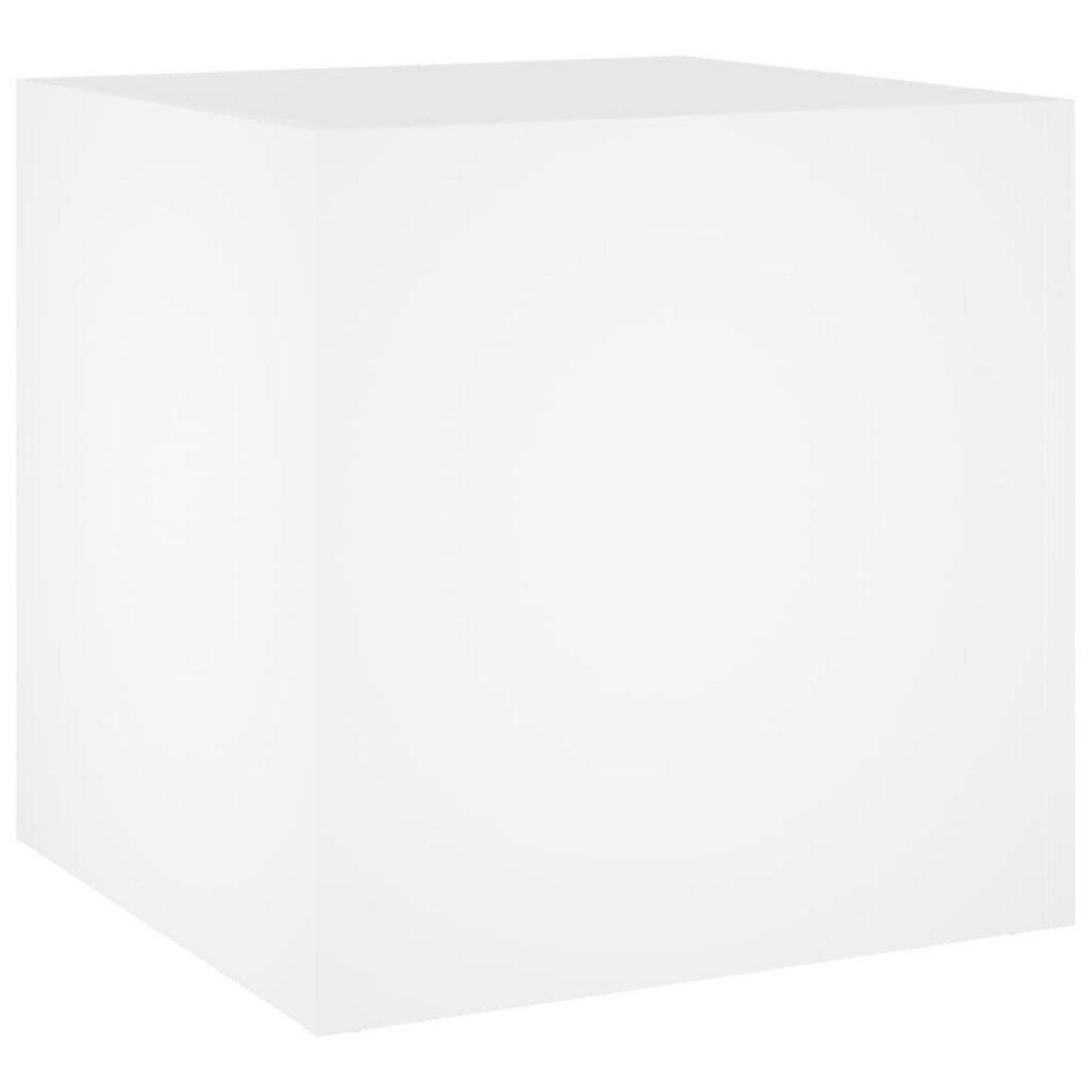 VIDAXL Jardiniere Blanc 40x40x40 cm Bois d'Ingenierie
