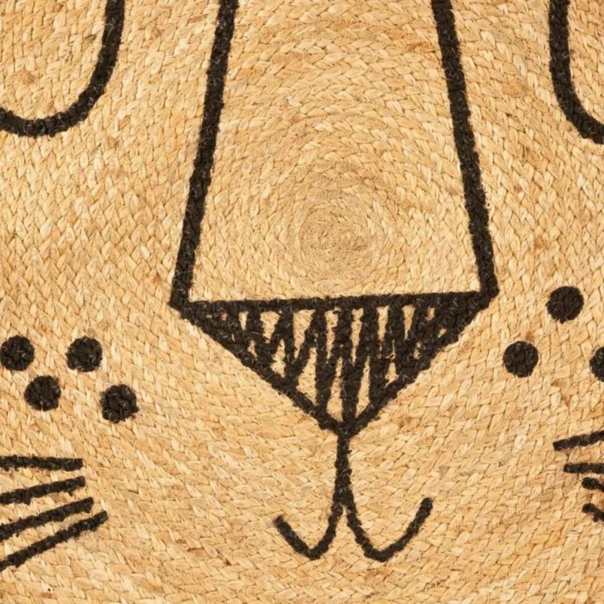 Atmosphera Kids Tapis Enfant Déco en Jute  Lion  90cm Marron