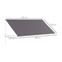 Voir la diapositive 3 : OUTSUNNY Store banne manuel rétractable inclinaison réglable 300 x 120 cm alu polyester gris