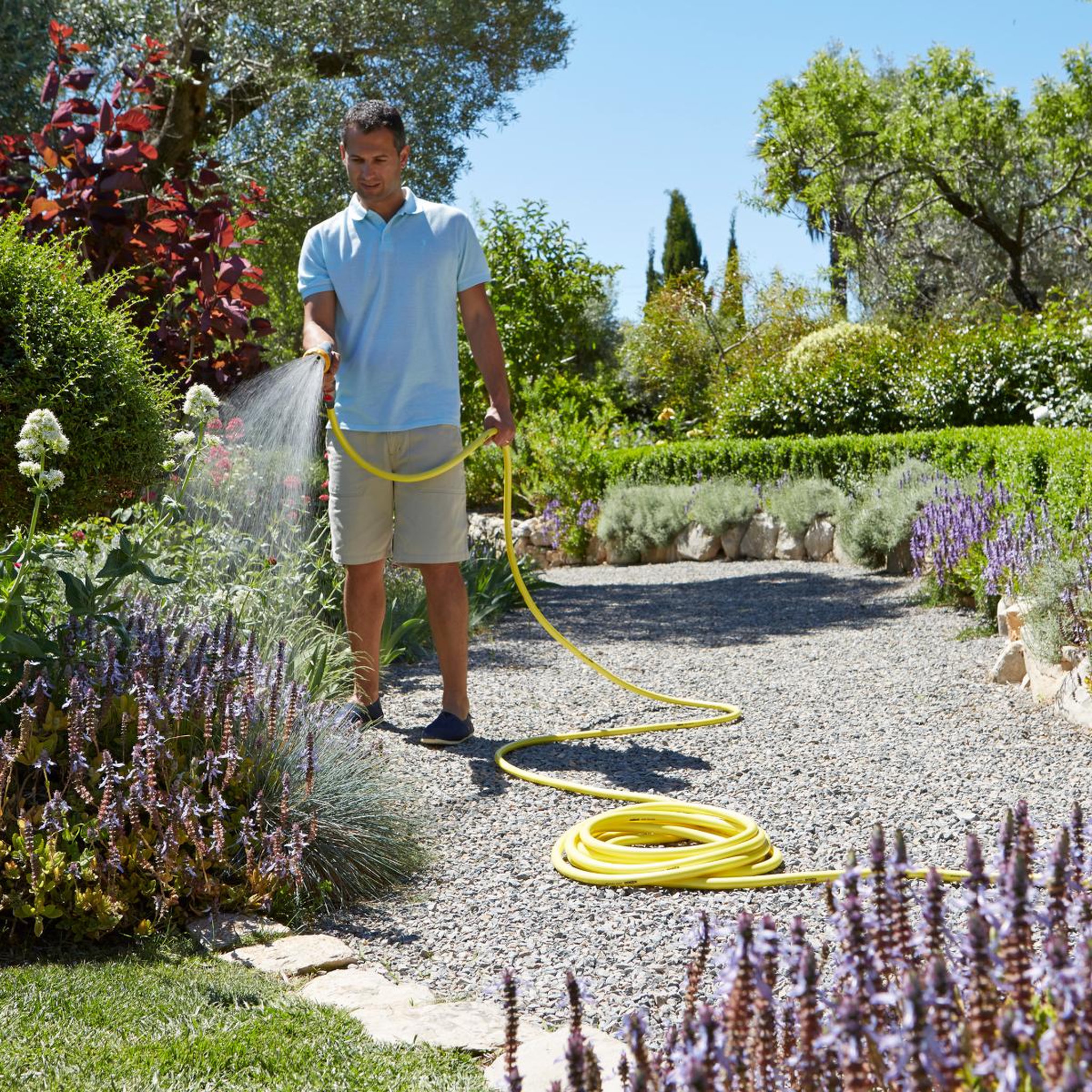Voir la diapositive 3 : TRICOFLEX Tuyau d'arrosage souple multicouche d15 mm x 50 m - jaune - 116394