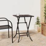 VIDAXL Table de jardin pliable anthracite 50x50x72 cm maille d'acier