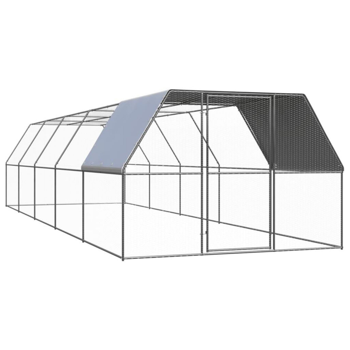 VIDAXL Poulailler d'exterieur 3x10x2 m Acier galvanise